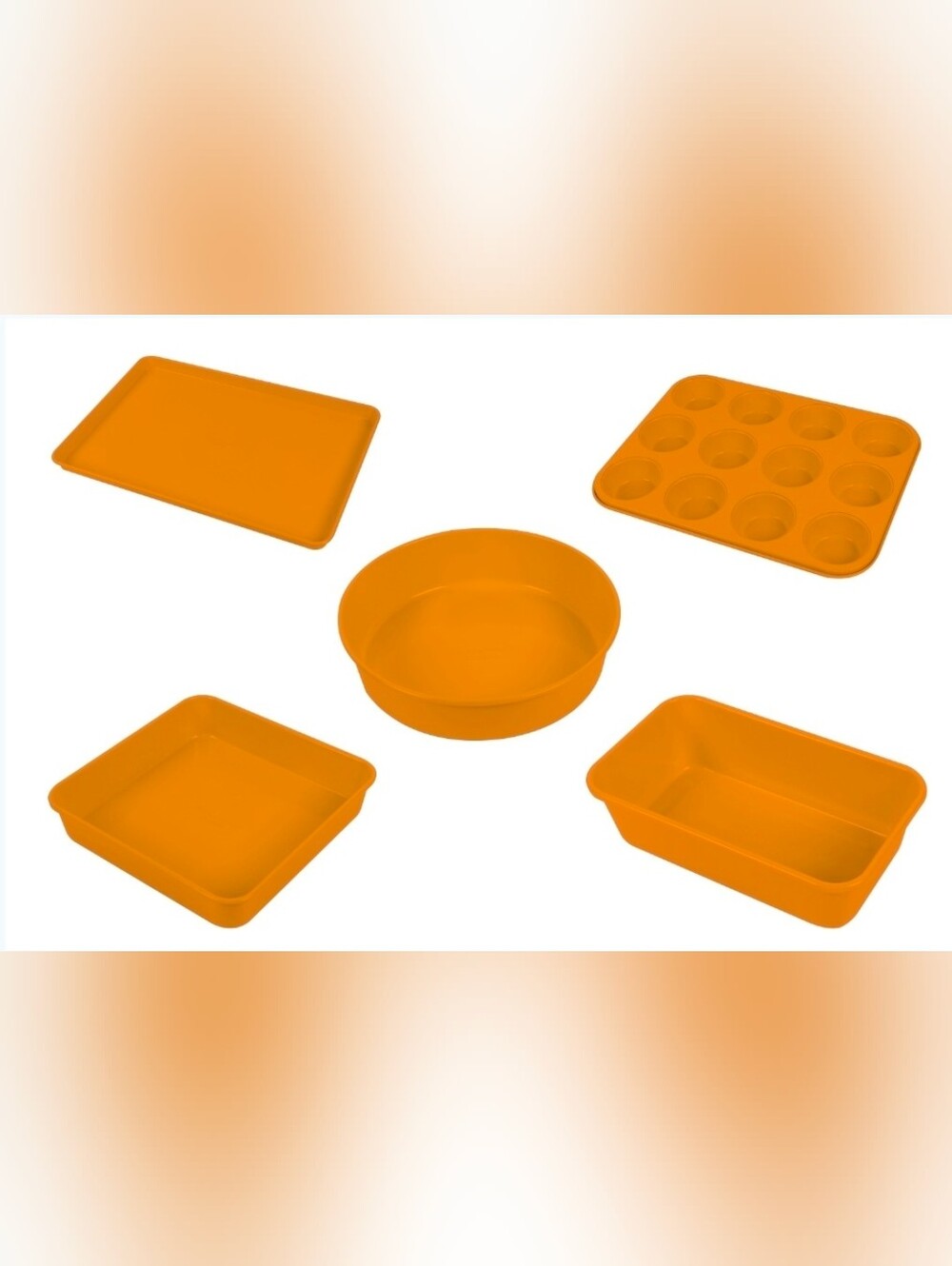 Phantom Chef 5 Piece Bakeware Set - Pumpkin Orange
